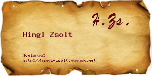 Hingl Zsolt névjegykártya